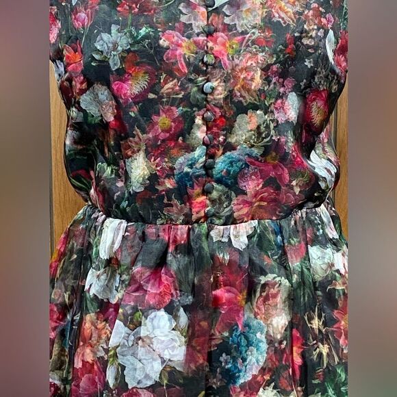 Alice + Olivia Vernita Floral Silk Tulle Minidress size 8 - Picture 11 of 16